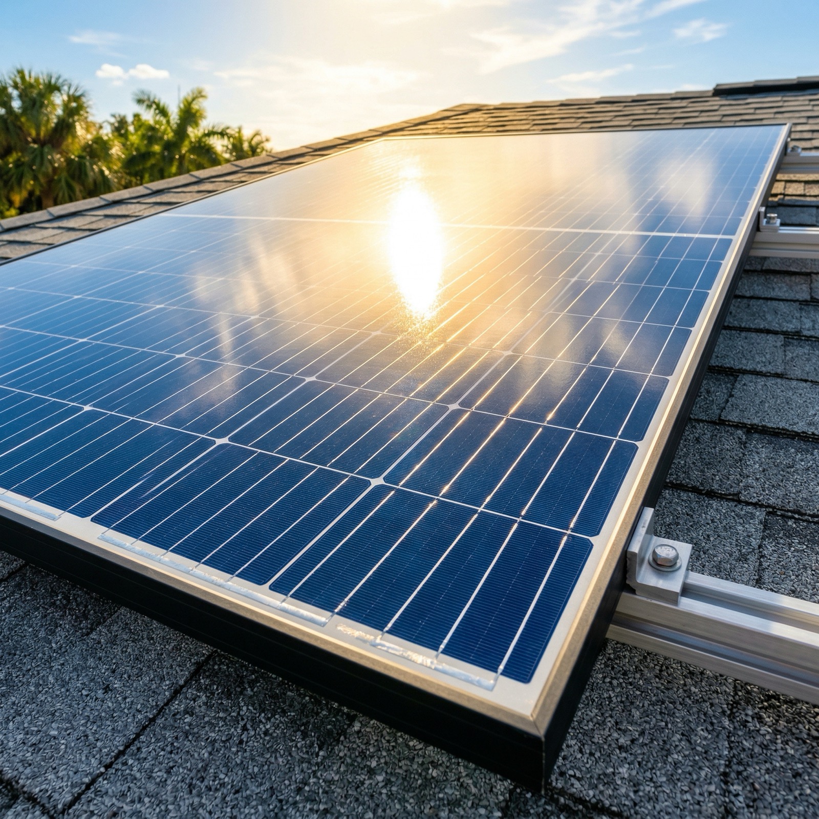 Solar panel diagnostics showing performance data